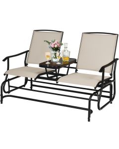 2 Seater Garden Rocking Lounge with Centre Table