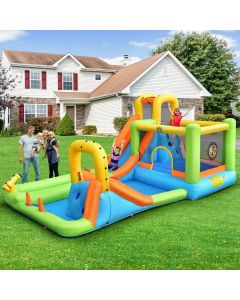 Inflatable Water Park Bounce House Double Water Slides Climbing