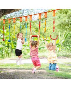 Kids Ninja Obstacle Course Line15m Kit Hanging