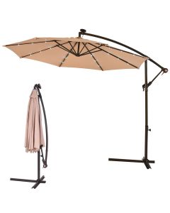 3m Cantilever Garden Parasol with LED Lights