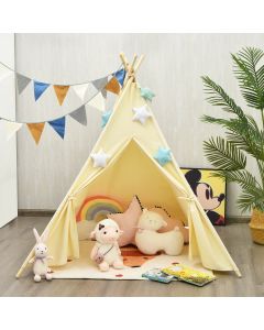 Children Teepee Play Tent Folding Camping Wigwam Canvas Playhouse