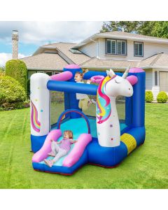 Inflatable Bounce House Unicorn Castle with Slide