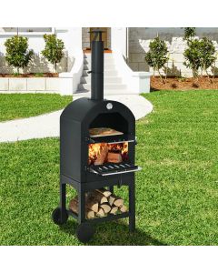 Portable Pizza Oven with Pizza Stone and Waterproof Cover for Outdoor