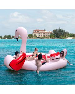 4-6 Persons Inflatable Flamingo Floating Island