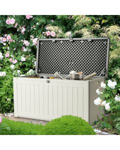 227L Outdoor Garden Storage Box with Plastic Lid