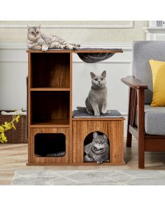Cat House Activity Centre Climbing Tower Sisal-Covered Scratching Mat