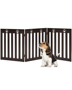 3 Panels Foldable Pet Gate with 360° Hinges