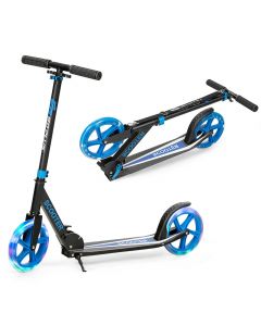 Foldable and Adjustable Kick Scooter with 2 Big Wheels and LED Lights