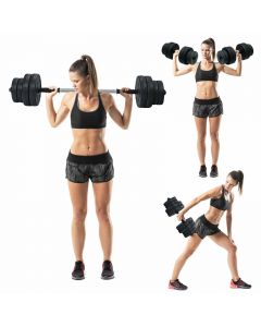 Adjustable Weight 2 in 1 Dumbbell / Barbell Set 30KG