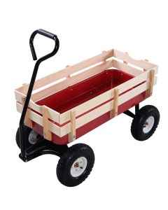 Garden Wagon with Wooden Railings