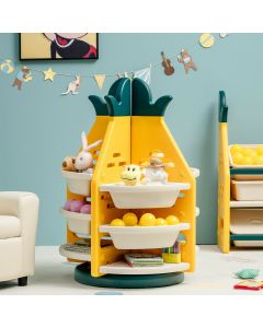 Kid's Pineapple Design 360° Rotation Toy Storage Organiser