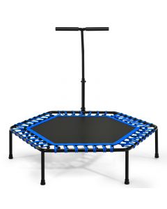 Folding Fitness Trampoline Adults/ Kids with Adjustable Handrail
