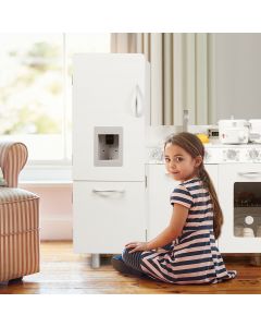 Kid's Wooden Kitchen Pretend Playset with Fridge & Stove