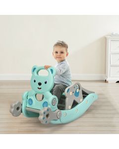 4 In 1 Convertible Rocking Horse Toddler Playground Slide with Games