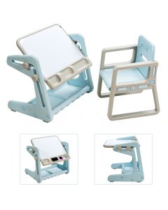 Kids Table and Chair Set Art Easel Study Desk Magnetic