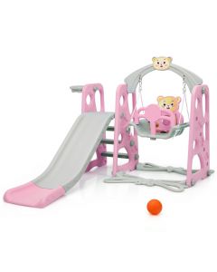 Kid's Swing and Slide Set Playground