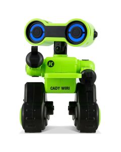 Interactive RC Robot Slide Dance Sing LED Eyes Kids Toy Green/Yellow