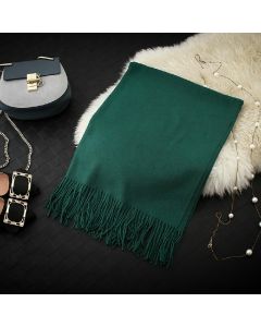 Winter Cashmere Scarf Cotton Blend Shawl Soft Large Warm Neck Wrap Scarves - Green