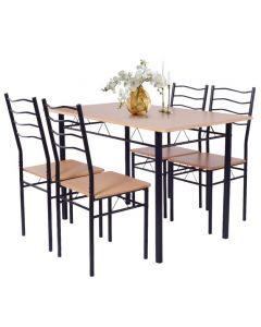 Counter Height Table with Spacious Rectangular Tabletop and Anti-Slip Pads