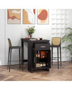 Counter Height Table with Storage Rectangular Pub Dining Table