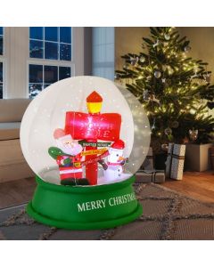 126 cm Christmas Light Up Crystal Ball Santa Snow Globe