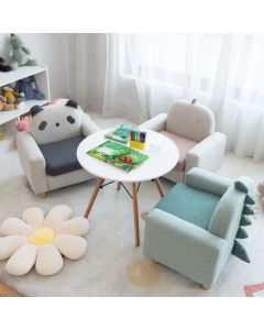Cute Animal Toddler Armchair with Wood Frame and Thick Cushion