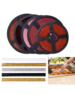 Ceramic Tile Mildewproof Gap Tape Self-adhesive Kitchen Seam Sticker Triangular Section - Silver