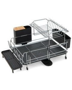 2-Tier Detachable Kitchen Dish Drying Rack with Drainboard