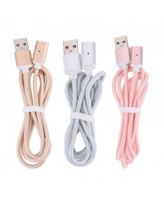 2 in 1 Magnetic Charging Cable Lightning and Micro USB for iPhone/iPad/Android (Gold)