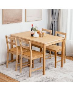 Pieces Dining Room Set with Non-slip Foot Pads