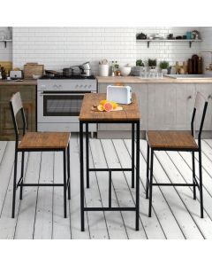 3 Pieces Dining Table Set for Home Kitchen Living room Restaurant