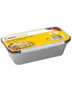 23oz Disposable Aluminum Foil Pans Food Containers with Lids Pack of 4