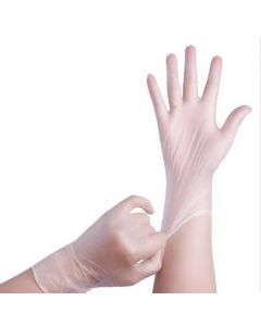 100 Disposable Vinyl Clear Examination Gloves Powder Free Latex Free Gloves - S