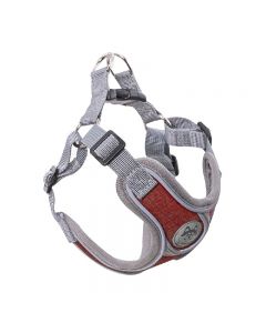 Adjustable and Breathable Dog Pet Harness Vest Padded Safety Puppy Leash Set - Red L