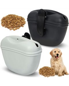 Dog Food Treat Bag Waist Storage Holder Walking Dog Training - Black