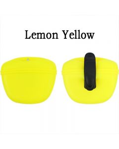 Outdoor Pet Dog Food Treat Snacks Bag Silicone Walking Dog Training Food Pockets Waist Storage Holder - Yellow