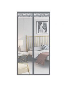 Magnetic Magic Glue Door Net Screen Bug Mosquito Fly Insect Curtain Mesh Guard - 100x210cm Grey