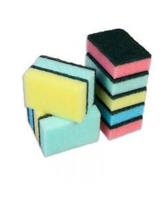 Double Sided Sponges Pack of 20 Dishwashing Scourers for Kitchen 8 x 2 cm