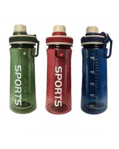 Plastic Drinking Bottle 600 ml 22 x 8 cm for Sports Gym - Random Colour