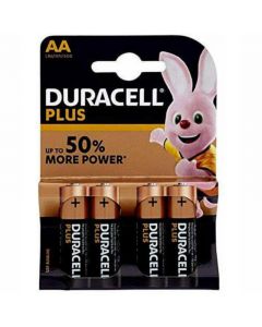 4 pcs Duracell AA Batteries LR6 / MN1500 Plus Power Non Rechargeable