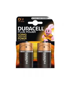 2pcs Duracell D Batteries Plus Power Non Rechargeable