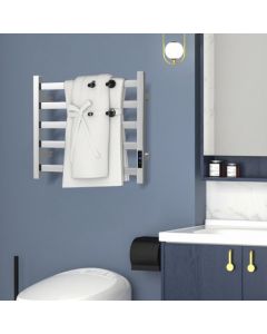 Wall Mounted Electric Heated Towel Rack with LED Display for Bathroom