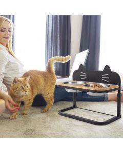 Elevated Pet Feeder for Cats with 2 Stainless Steel Bowls