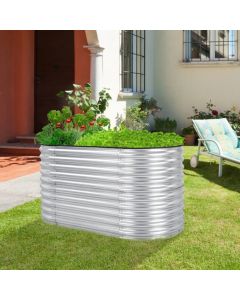 High Grow Straight Elevated Planter Box Kit with Open Bottom