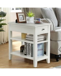 3-Tier End Table with Drawer