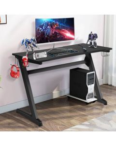 Ergonomic Gaming Computer Desk with Cup and Headphone Holder