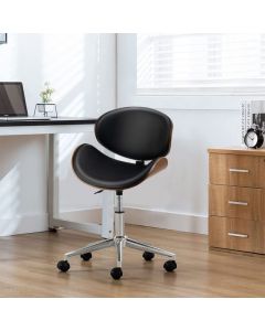Ergonomic Mid-Back Home Office Chair with Rolling Wheels