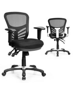 Ergonomic Reclining Mesh Office Chair with 3-Paddle Control
