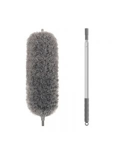 Extendable Feather Duster Long Duster Magic Cobweb Duster Brush - Grey