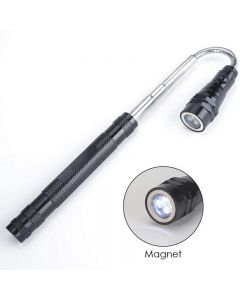 Magnetic 3 LED Flash Light Telescopic Flexible Neck Pick Up Tool - Black